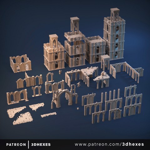 Image of Gothic Modular Ruins #2 - Scenery Set