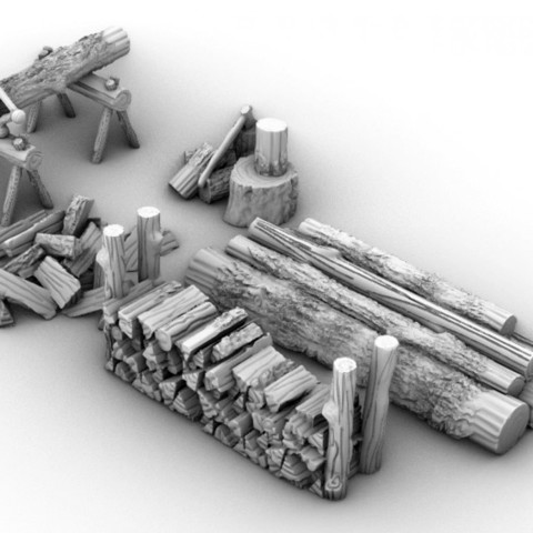 Image of Wood Chopping Work Site 28mm
