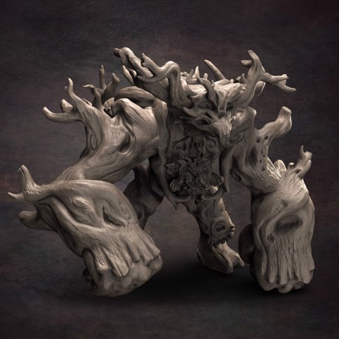 Image of Mighty Wood Golem & Druid