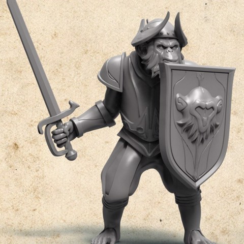 Image of Monkeystador infantry sword and shield