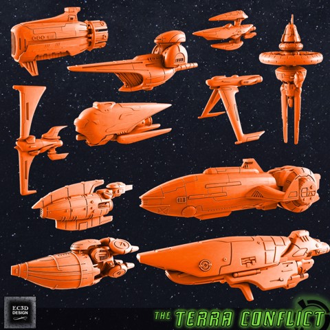 Image of Sylwarin Fleet [Fleet Scale Starships]