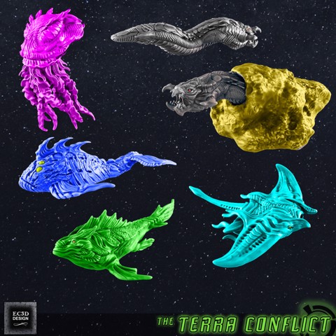 Image of Space Creatures - Set 2 [Fleet Scale Starship]