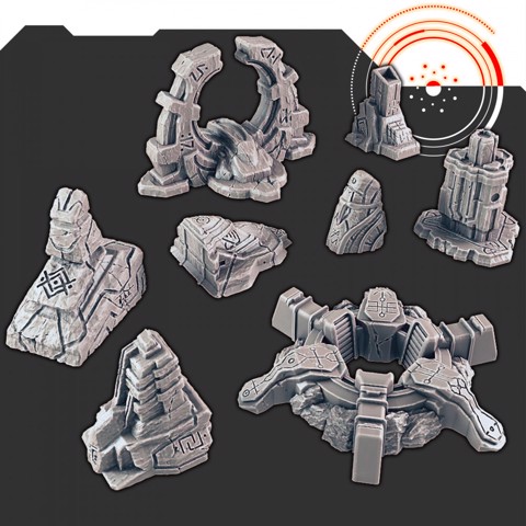 Image of Sci-fi Scenery - Eldar Artifacts [Support-free]