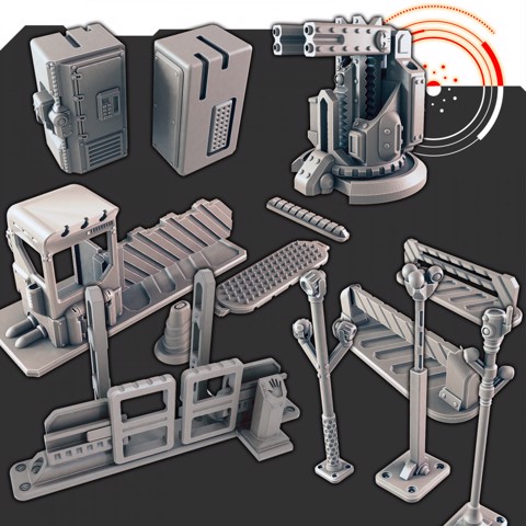 Image of Sci-fi Scenery - Security Set [Support-free]