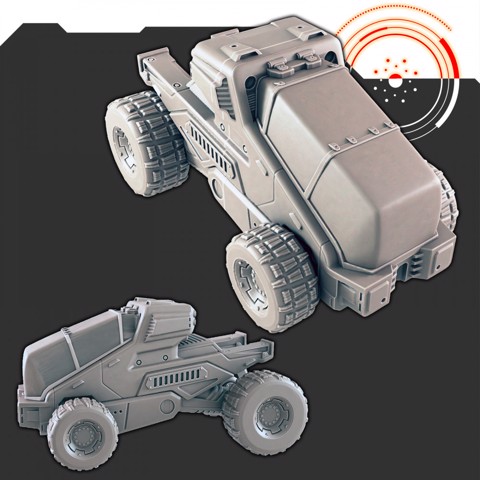 Image of Sci-fi Vehicles: Explor-2 Surface Buggy [Support-free]