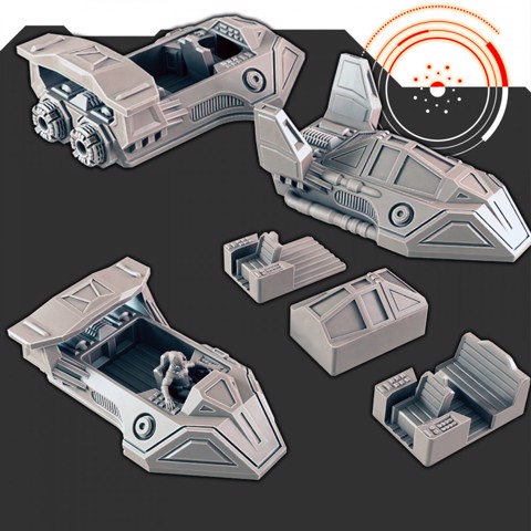 Image of Sci-fi Vehicles: Speeder - Lancer MK1 and MK2 [Support-free]
