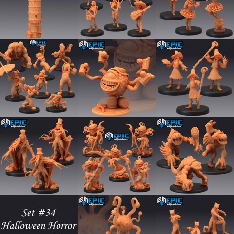 Image of Halloween Horror Set / Scary Circus & Carnival Encounter / Spooky Collection / Pre-Supported