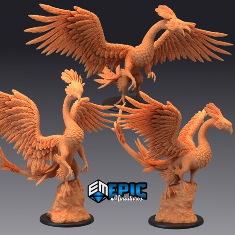 Image of Peacock Griffin Set / Exotic Gryphon / Rare Flying Hybrid Encounter