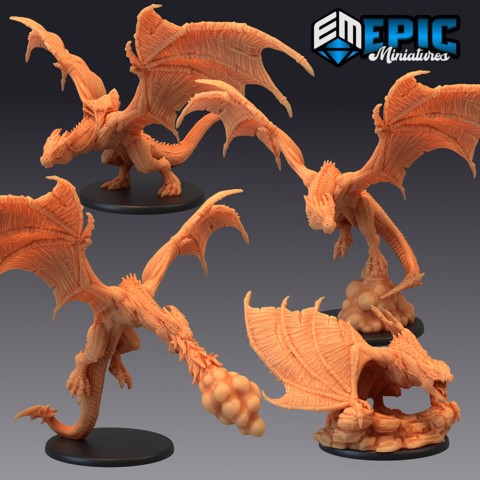 Image of Draconic Wyvern Set / Bulky Dragon / Flying Fire Drake