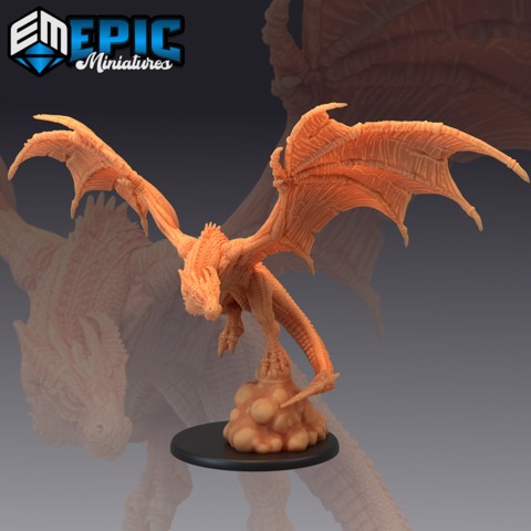 Image of Draconic Wyvern Flying / Bulky Dragon / Fire Drake