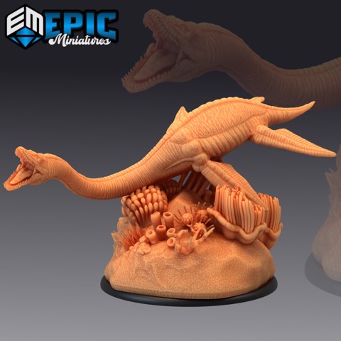 Image of Plesiosaurus / Prehistoric Ocean Dinosaur / Ancient Swimming Animal
