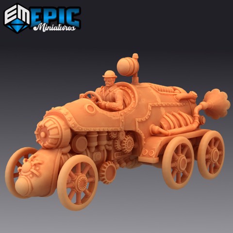 Image of Steam Tech x600 Roadbuzzer / Steampunk Car Construct / Mechanical Driving Buggy