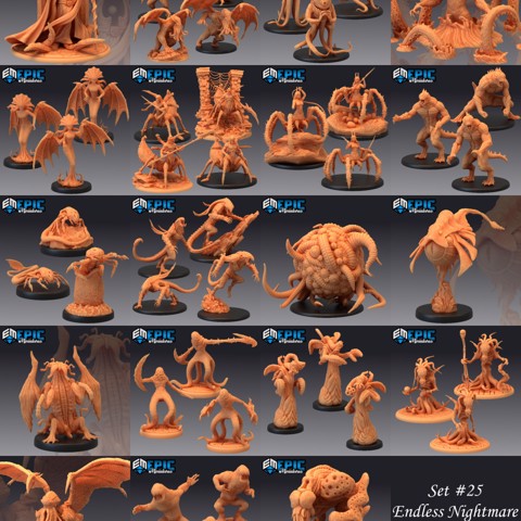 Image of Endless Nightmare Set / Cosmic Horror & Lovecraft Entity Collection / Pre-Supported