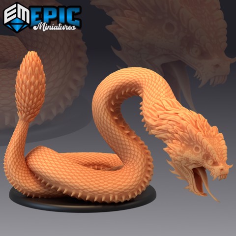 Image of Basilisk Ancient / Petrifying Giant Snake / Magical Stone Serpent