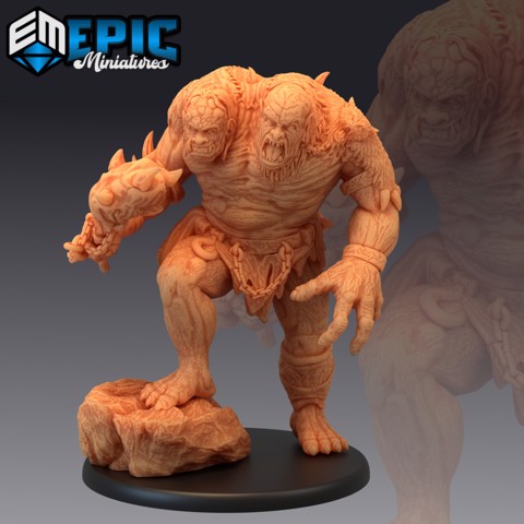 Image of Ettin Ancestor Standing / Ancient Two Headed Ogre / Cave Encounter