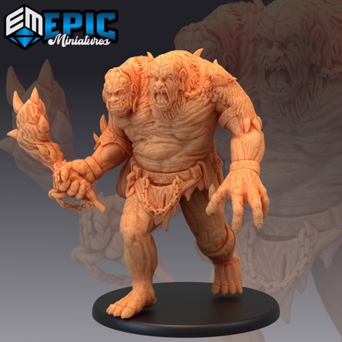 Image of Ettin Ancestor Walking / Ancient Two Headed Ogre / Cave Encounter