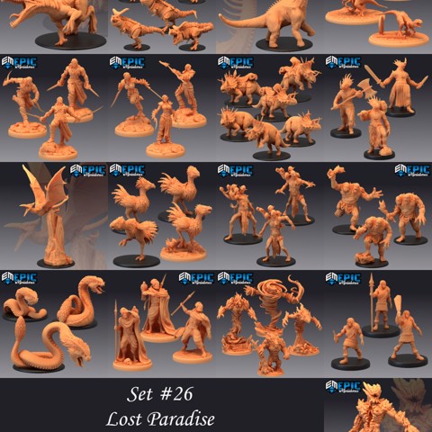 Image of Lost Paradise Set / Dinosaur & Ancient Jurassic Collection / Pre-Supported