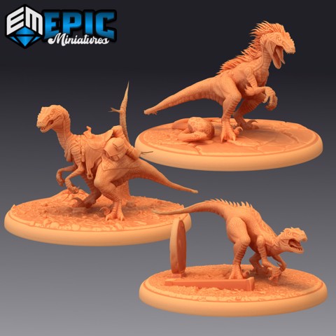 Image of Raptor Set / Ancient Hunting Dinosaur / Jurassic Reptile