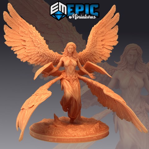 Image of Seraphim Angel / Six Winged Female Celestial / Heavenly High Guardian