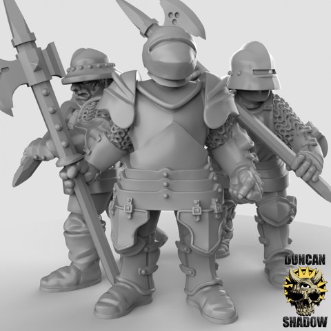 Image of Man at Arms Knights with Polearms (pre supported)