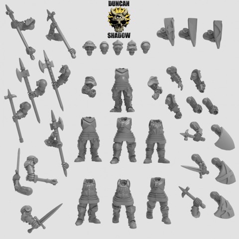 Image of Man at Arms Knights Multipart Kit (Pre supported)