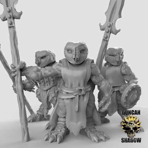 Image of Owl Folk with Spears (pre supported)