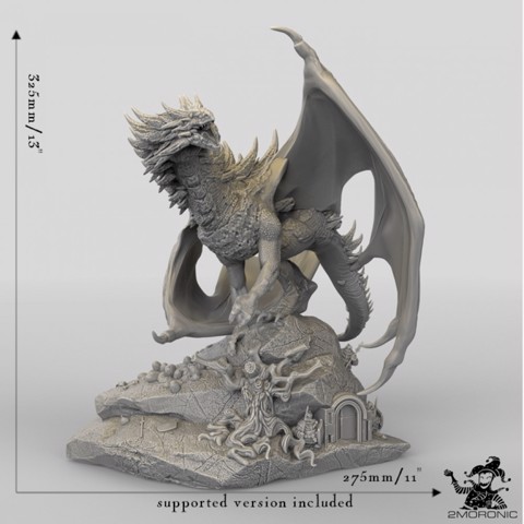 Image of Colossal Unique Dragon Diorama 325mm/13 inch height