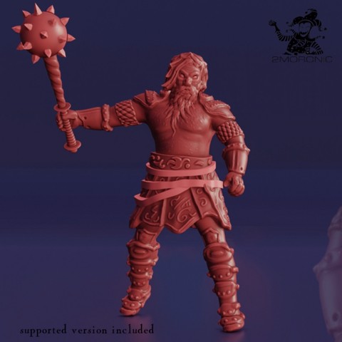 Image of Barbarian Heavy Striker – Medium Male Human (1 inch/25 mm base size, 1.25 inch/32 mm height miniature)
