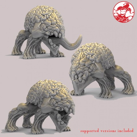 Image of Marrow Devourers 3 model versions 1-inch base, 18 mm height small miniature