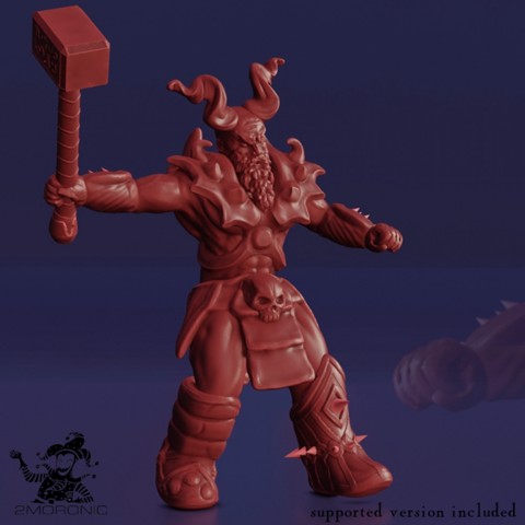 Image of Sorvin of the Hammer – Large Fey Half-Giant (2 inch/50 mm base, 3 inch/75 mm height miniature)