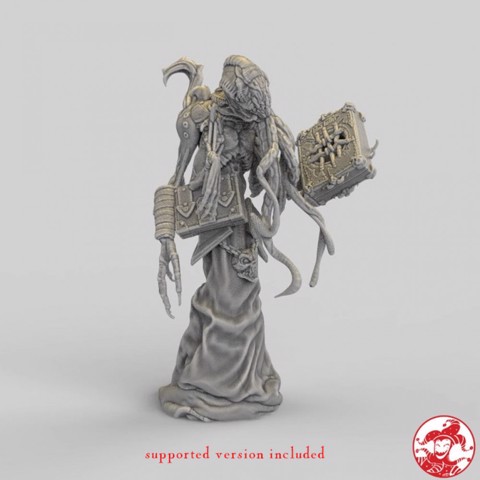 Image of Mind Flayer Mage Heretic 1 inch base, 32 mm height medium miniature