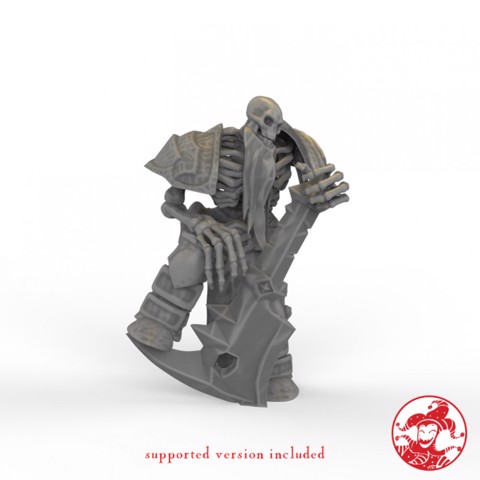 Image of Skeleton Dwarf II 1 inch base, 32 mm height Medium miniature