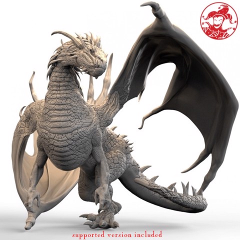 Image of Noble Dragon Guardian of Magic 5-inch base 120+ mm height Gargantuan miniature