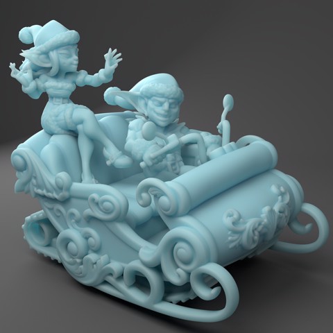 Image of Liz and Guy - Goblin Sleigh Riders