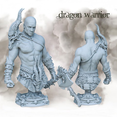 Image of Dragon Warrior Bust Presupported