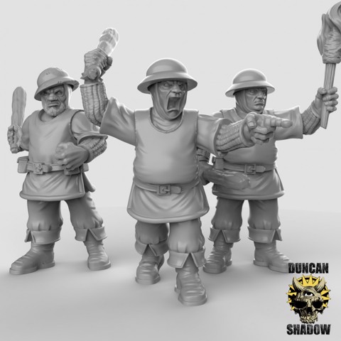 Image of Town Guards with Clubs (pre supported)