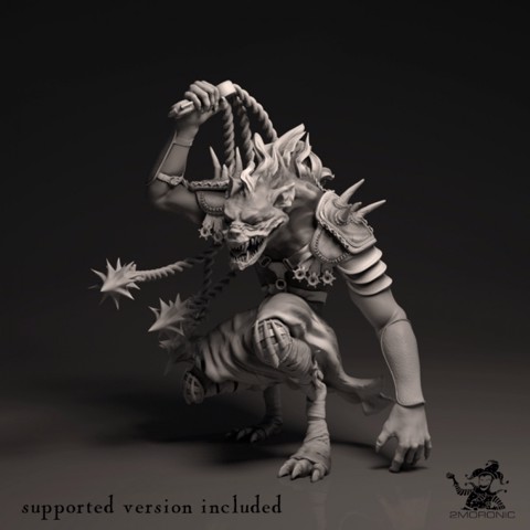Image of Demon Prince of Gnolls and Ghouls (3 inch/75 mm base, 4+ inch/125+ mm height miniature)