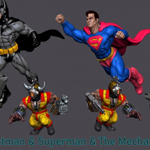 Image of Batman & Superman &The Mechanic