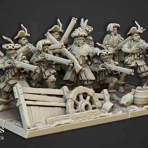 Image of The Arquebusiers Unit - Highlands Miniatures
