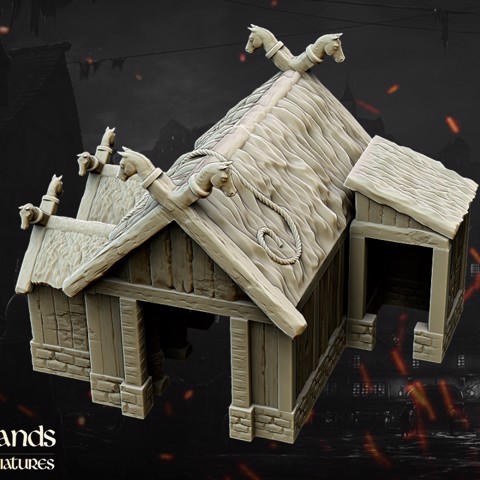 Image of Horse Stable - Highlands Miniatures