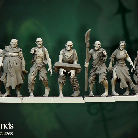 Image of Zombie Villagers - Highlands Miniatures