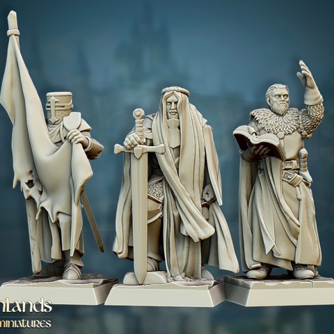 Image of Crusaders Command Group - Highlands Miniatures