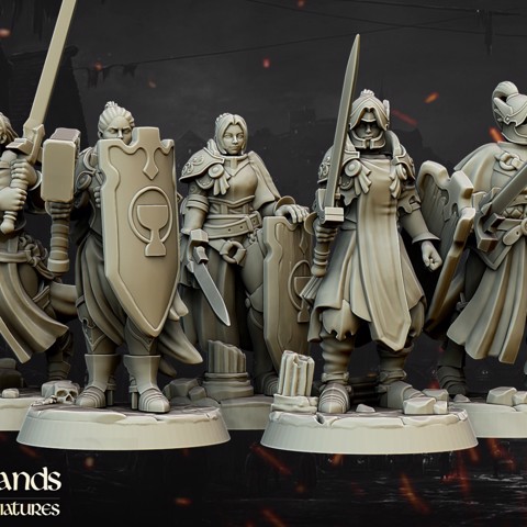 Image of Warriors of the Lady Core Unit - Highlands Miniatures
