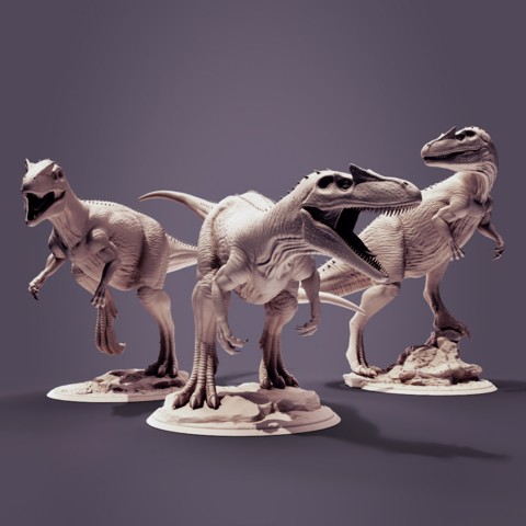 Image of Allosaurus 3 poses