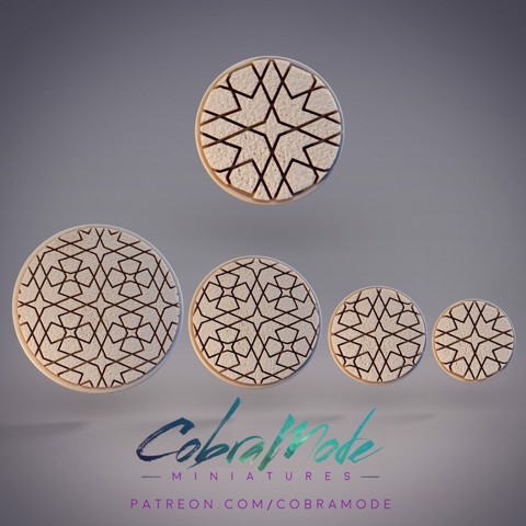 Image of 4Pcs Moroccan Inspired Tile Bases Pack