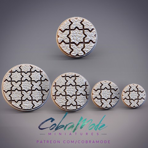 Image of Star and Cross Tile Base Pack (4pcs)
