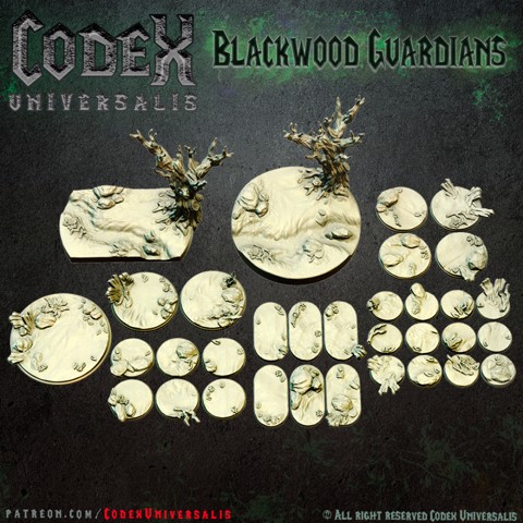 Image of 33 Bases and diorama, Blackwood Guardians set