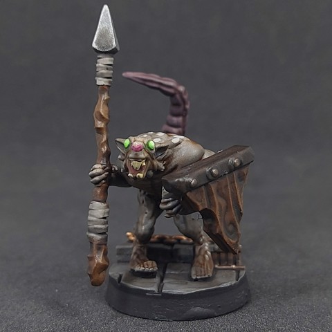 Image of Ratfolk A - Spear 02, Pre-Supported