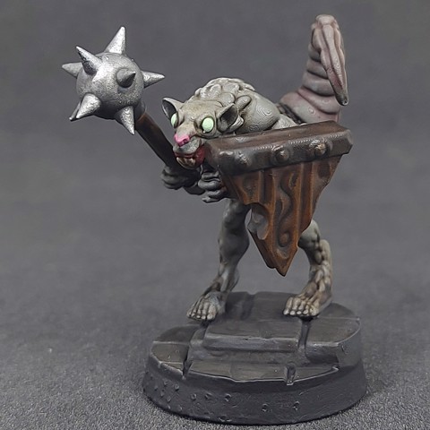 Image of Ratfolk A - Mace 04, Pre-Supported