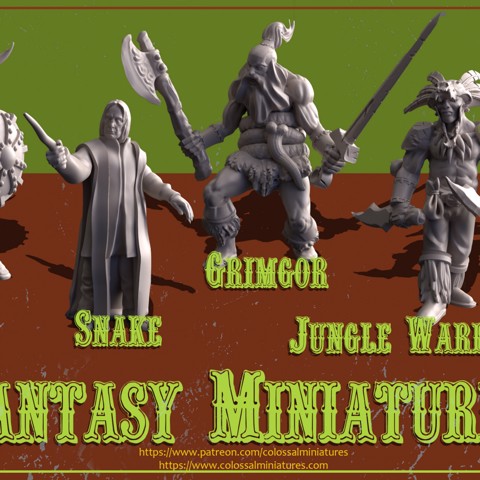 Image of Fantasy Series 09 Bundle, 5x minis - PRE-SUPPORTED